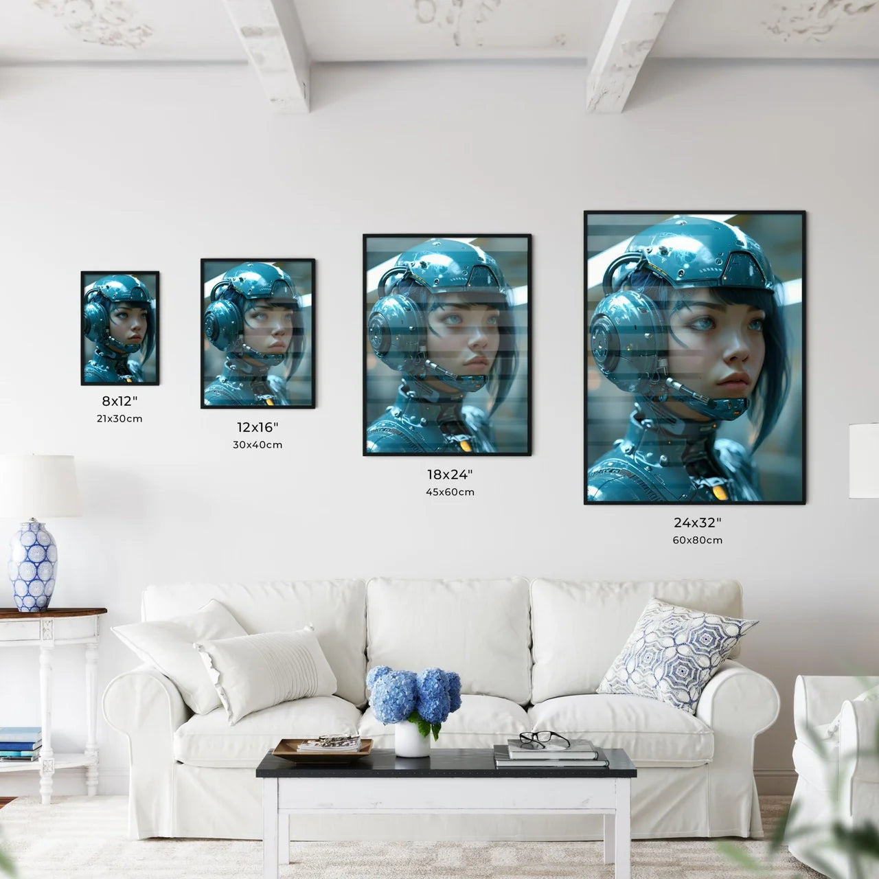 A Poster of a cyber-punk - A Woman Wear - Kitchen Hangings