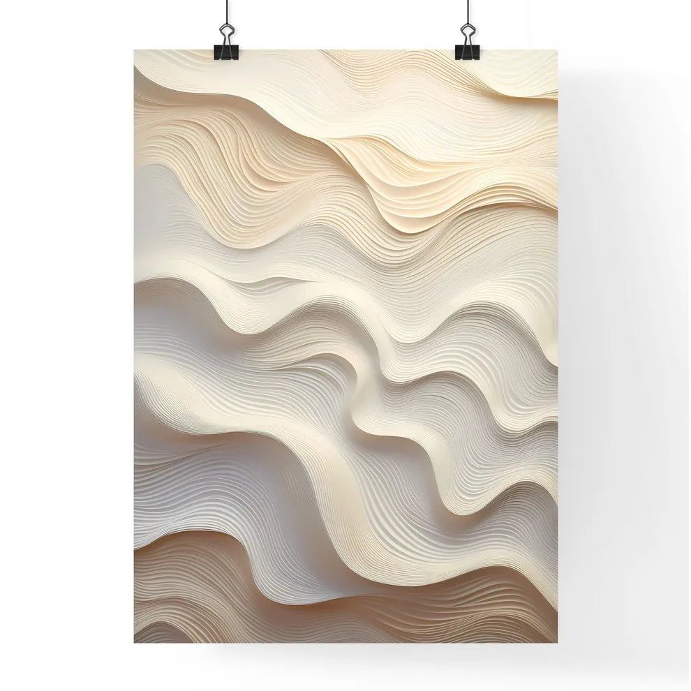 A Poster of handmade wall art - A White And  Poster