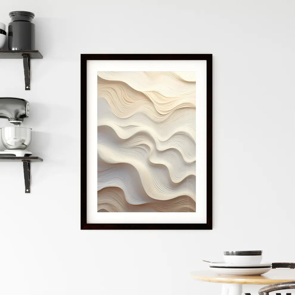 A Poster of handmade wall art - A White And  Framed Print