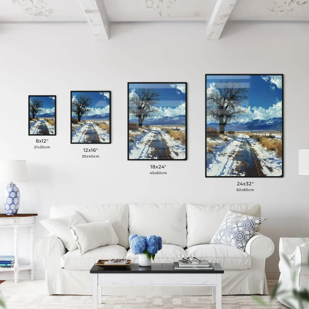 A Poster of winter desert day landscape - A  - Kitchen Hangings