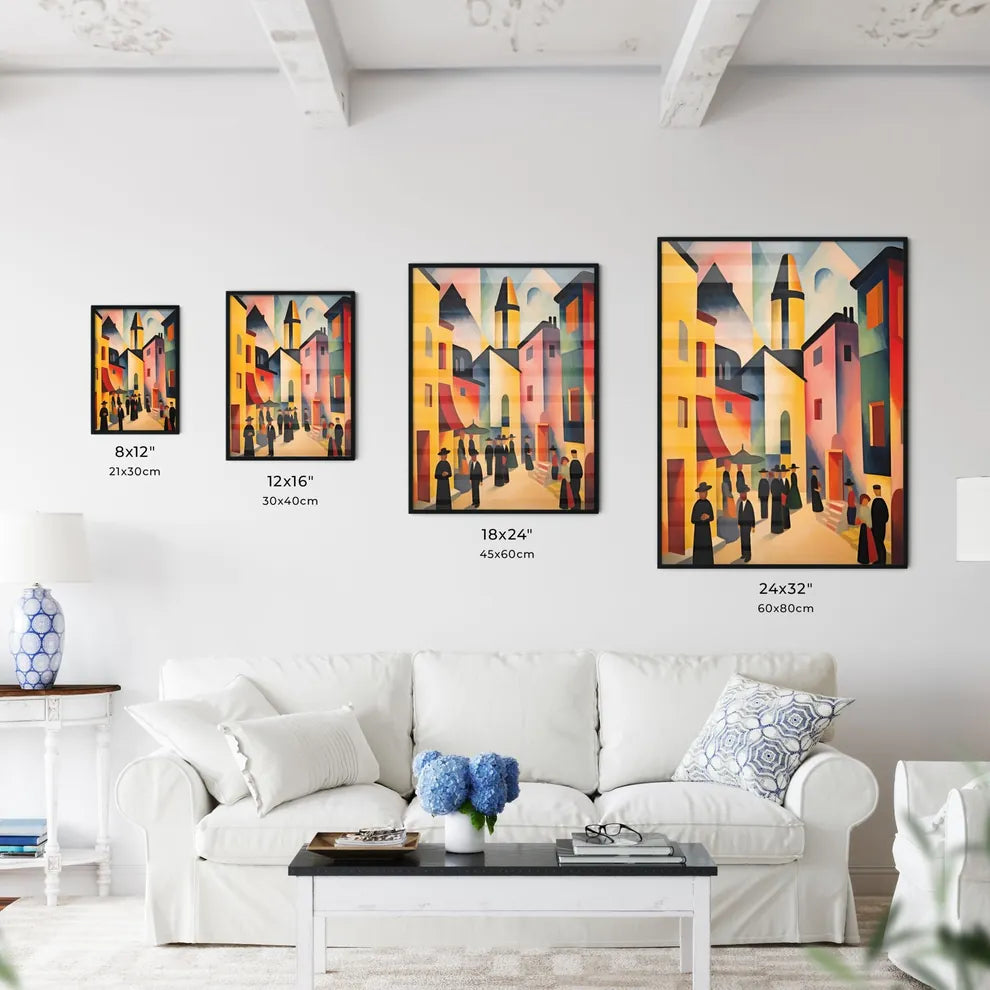 A Poster of if August Macke was a photographer - A Painting Of People Walking In A City Size Chart