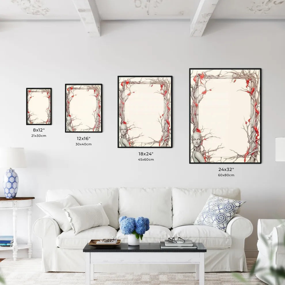 A Poster of Holiday Frame made from Christma - Kitchen Hangings