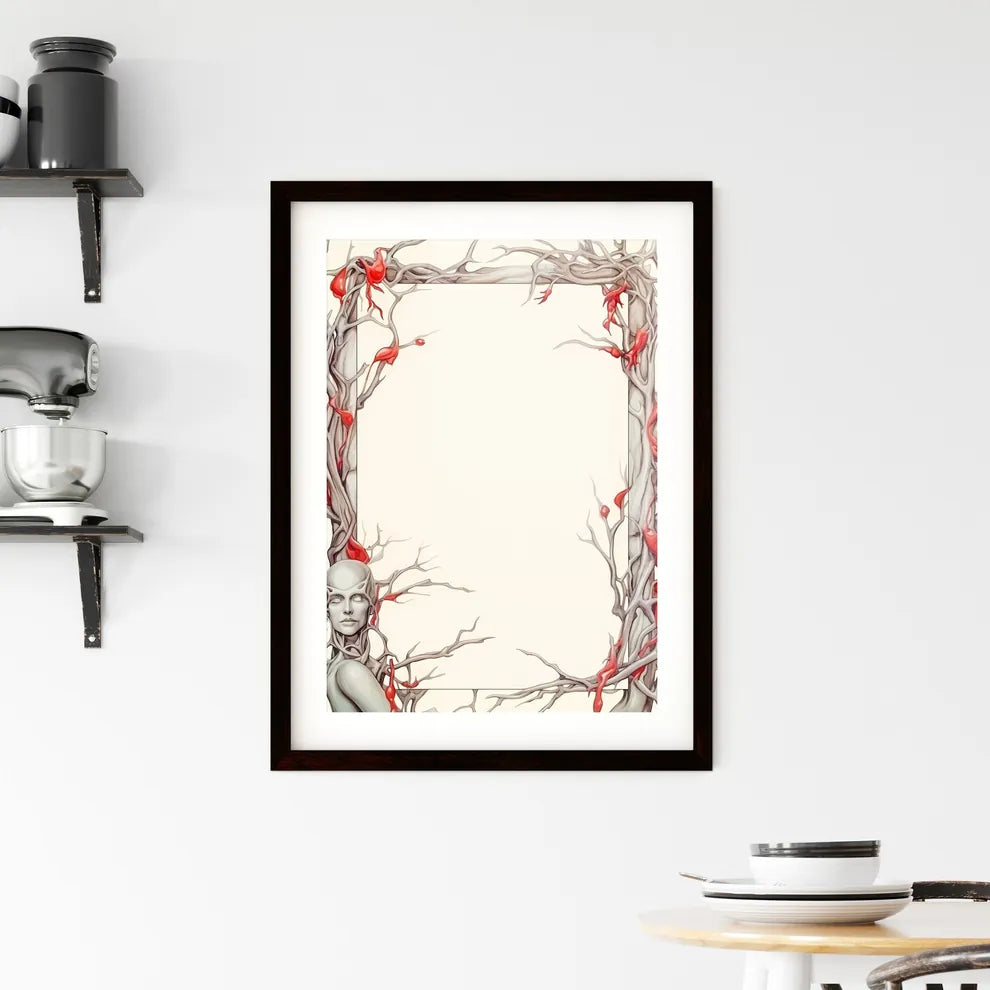 A Poster of Holiday Frame made from Christma Framed Print