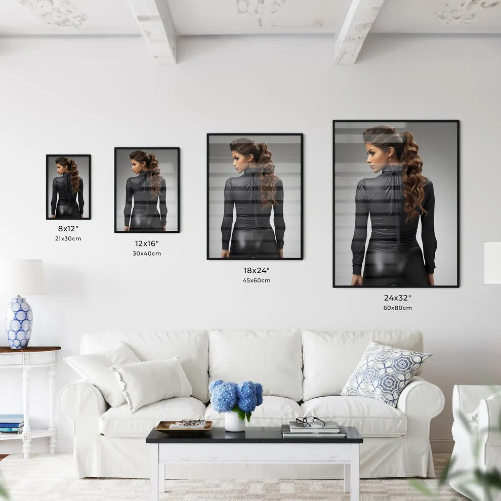 A Poster of full body back view - A Woman In - Kitchen Hangings