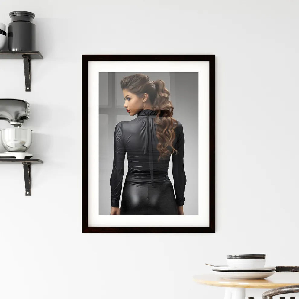 A Poster of full body back view - A Woman In Framed Print