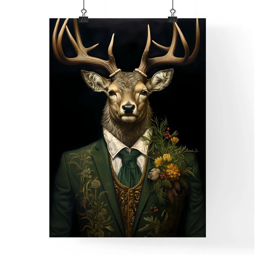 A Poster of tweed tufas art stag painting  Poster