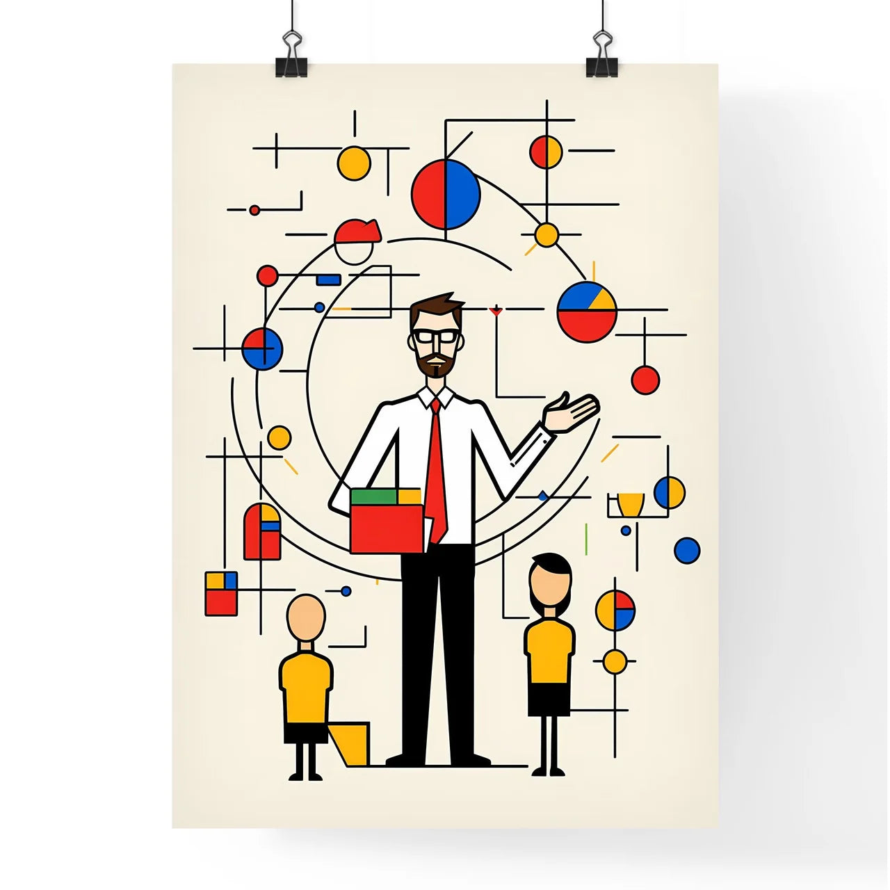 A Poster of minimalist teacher art - A Man S Poster