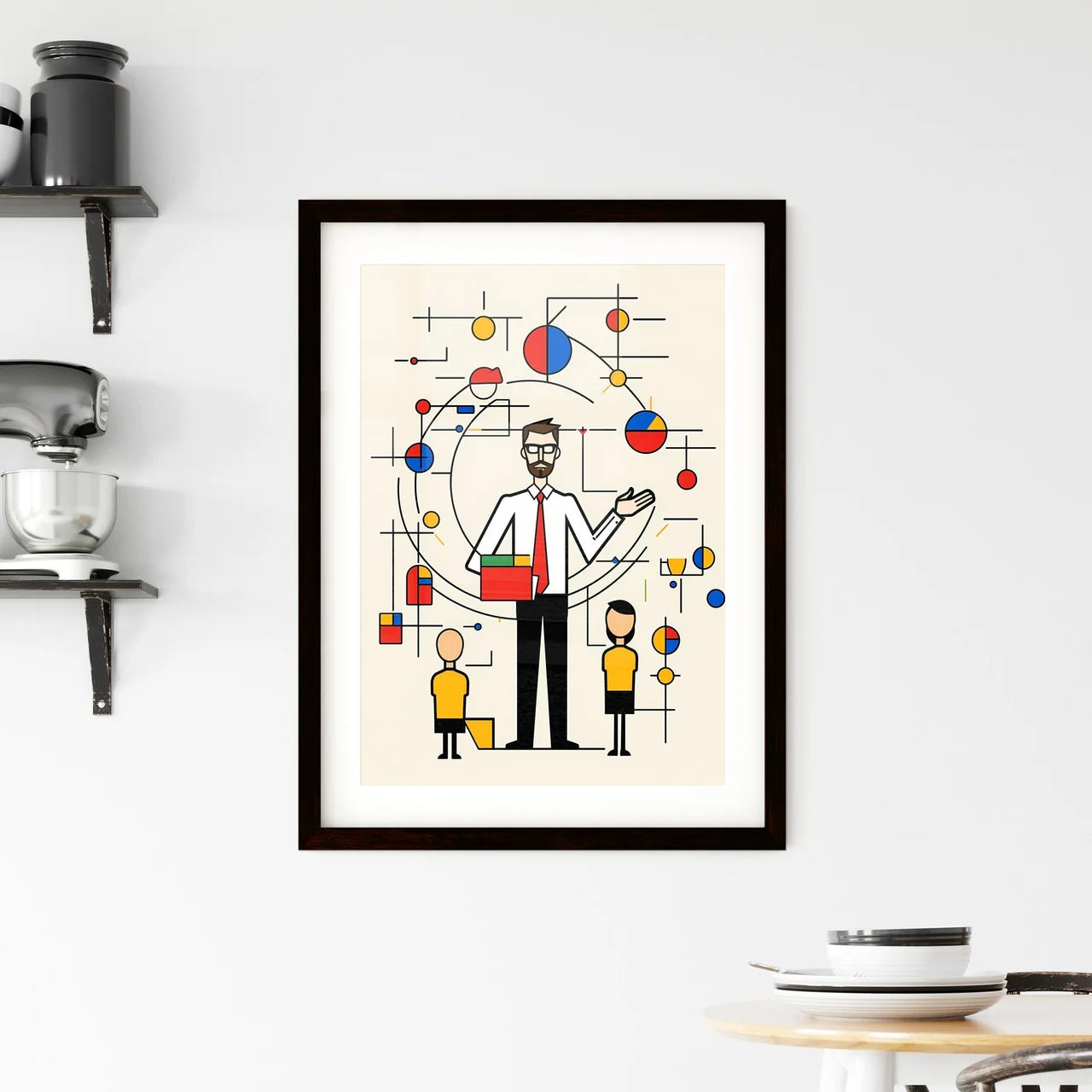 A Poster of minimalist teacher art - A Man S Framed Print