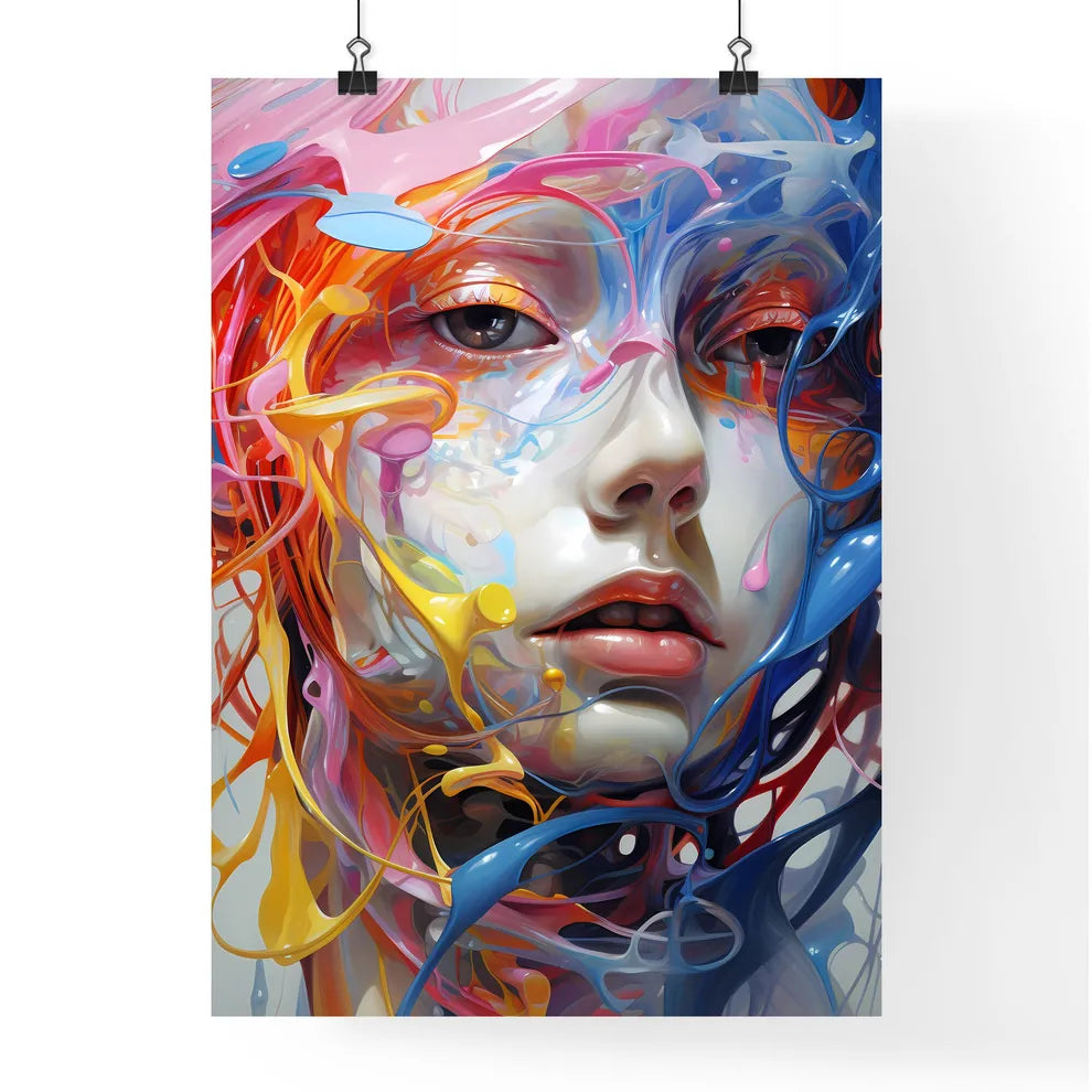 A Poster of An oil painting - A Woman With Poster