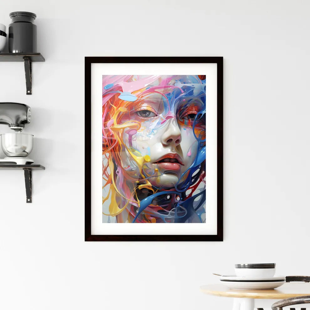 A Poster of An oil painting - A Woman With Framed Print