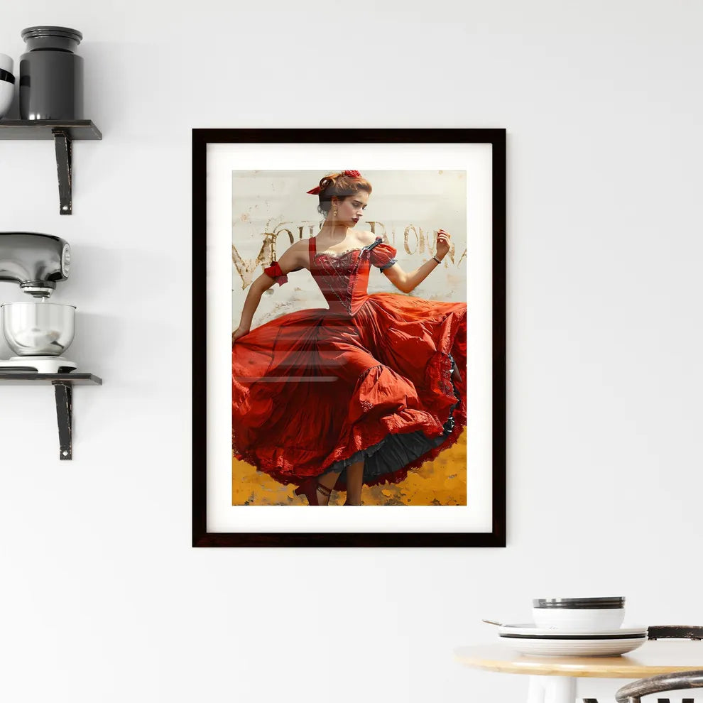 A Poster of moulon rouge advertisig from 192 Framed Print