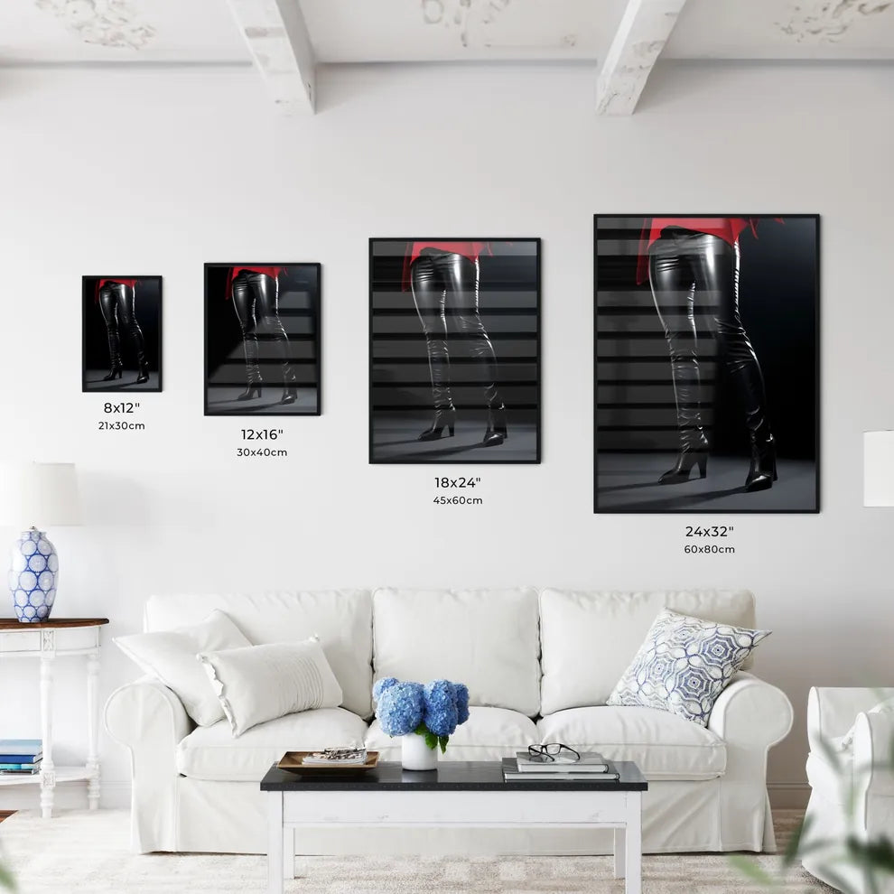 A Poster of female black skintight leather p - Kitchen Hangings