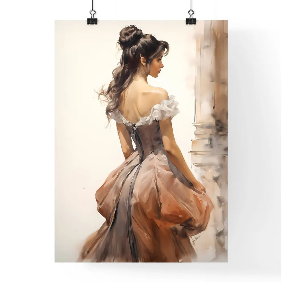 A Poster of rear view of woman with a victor Poster