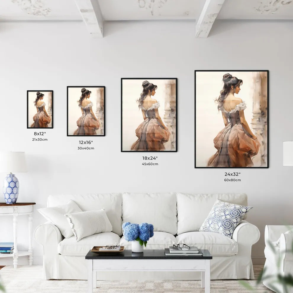 A Poster of rear view of woman with a victor - Kitchen Hangings