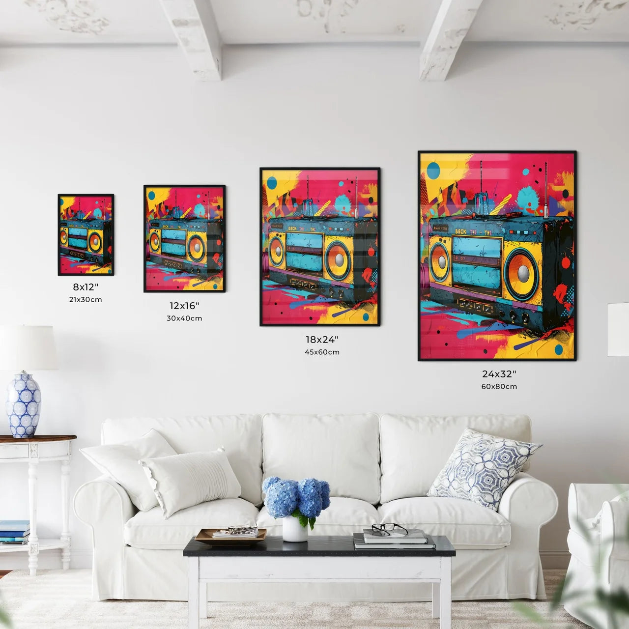 A Poster of 'back to the 80s'in a colorful b - Kitchen Hangings