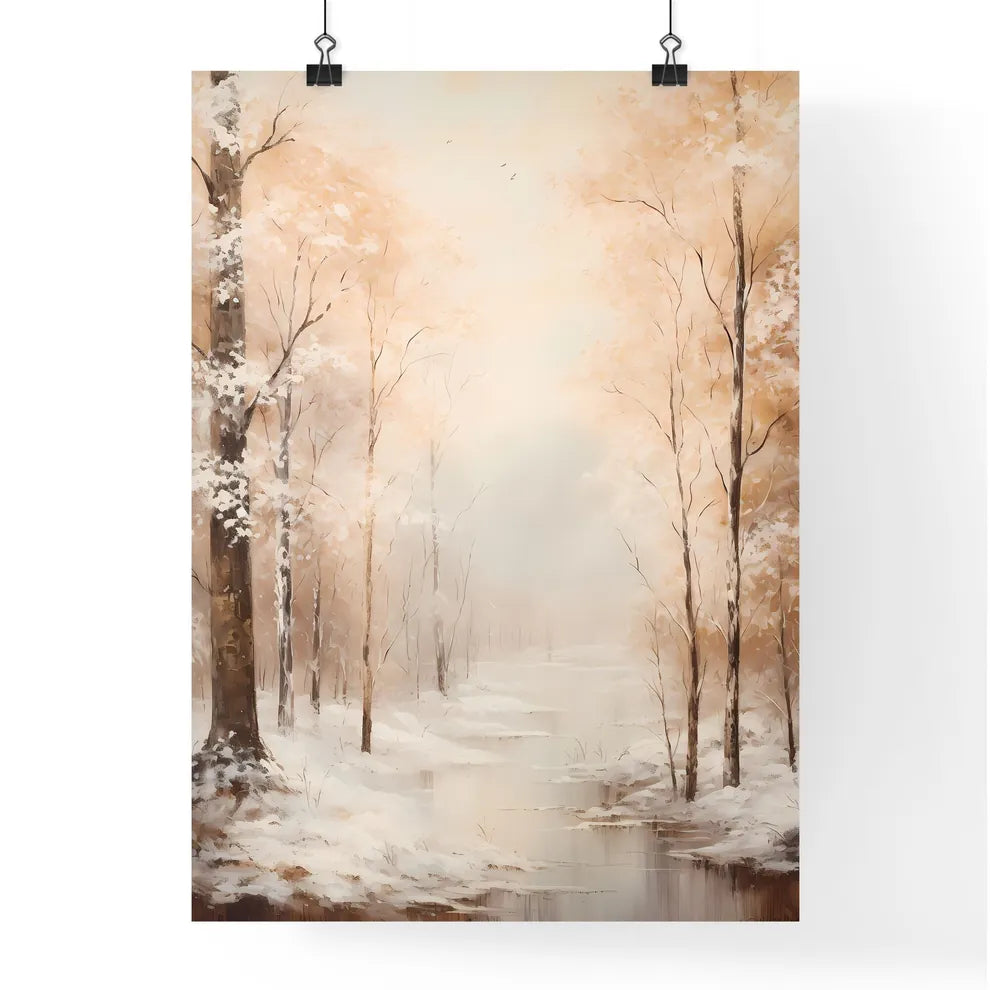 A Poster of Vintage For Birthday Snowy Fores Poster