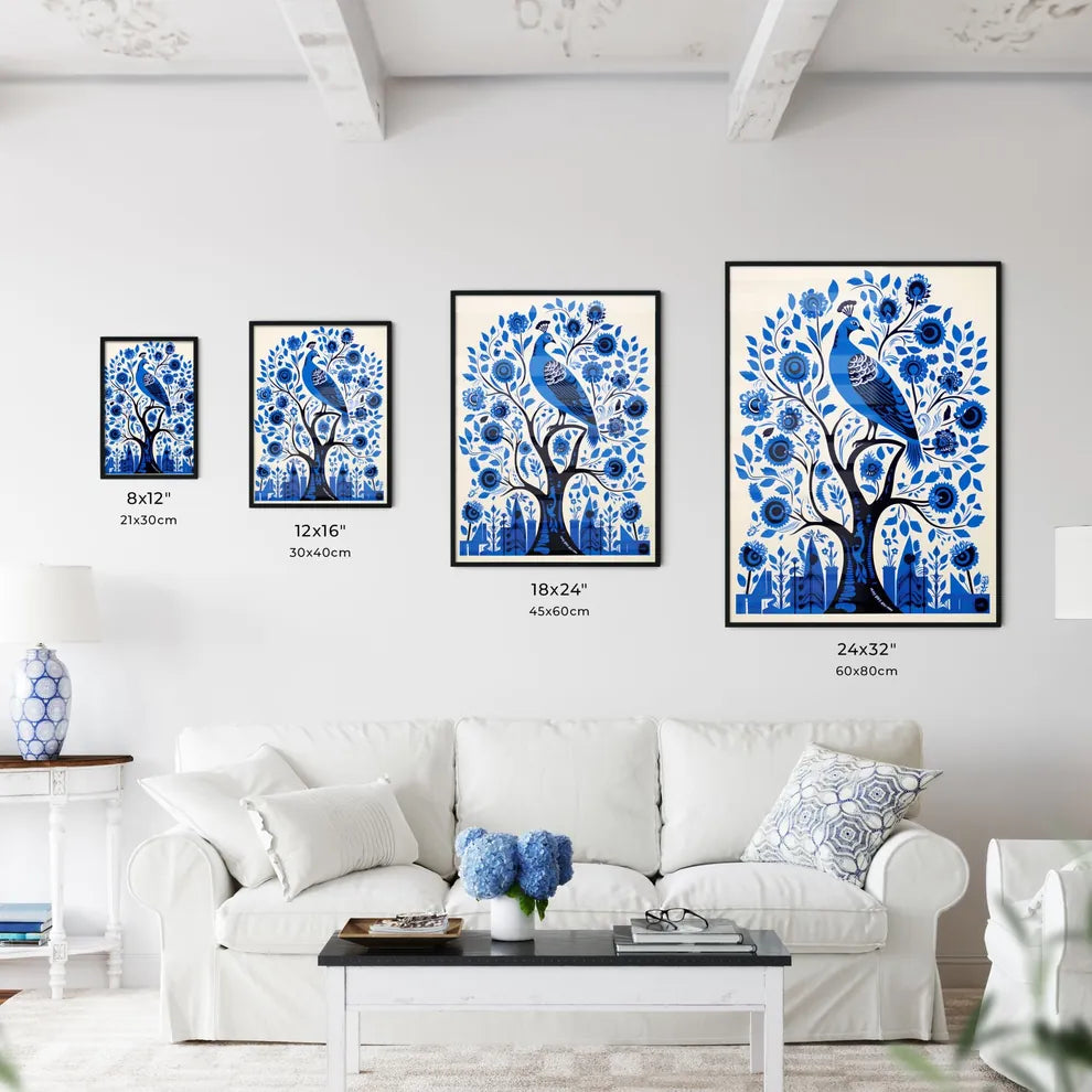 A Poster of electric blue Israel  Size Chart