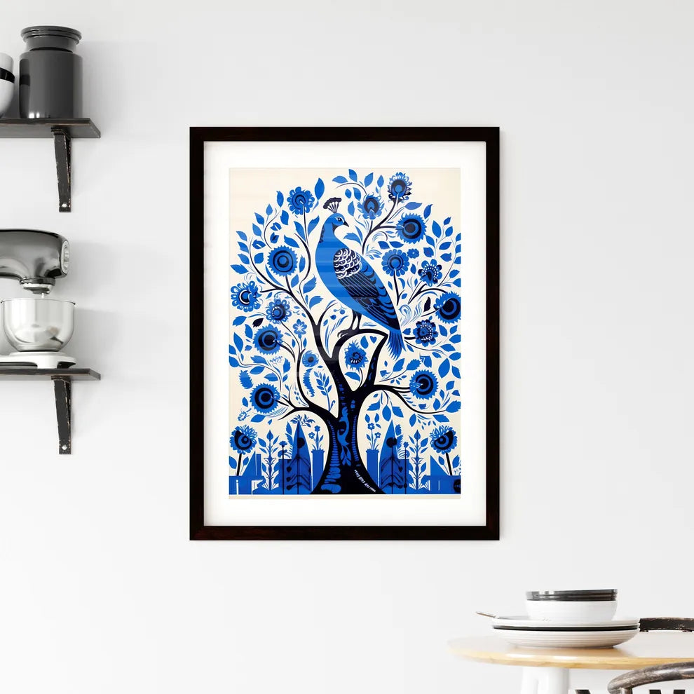A Poster of electric blue Israel  Framed Print