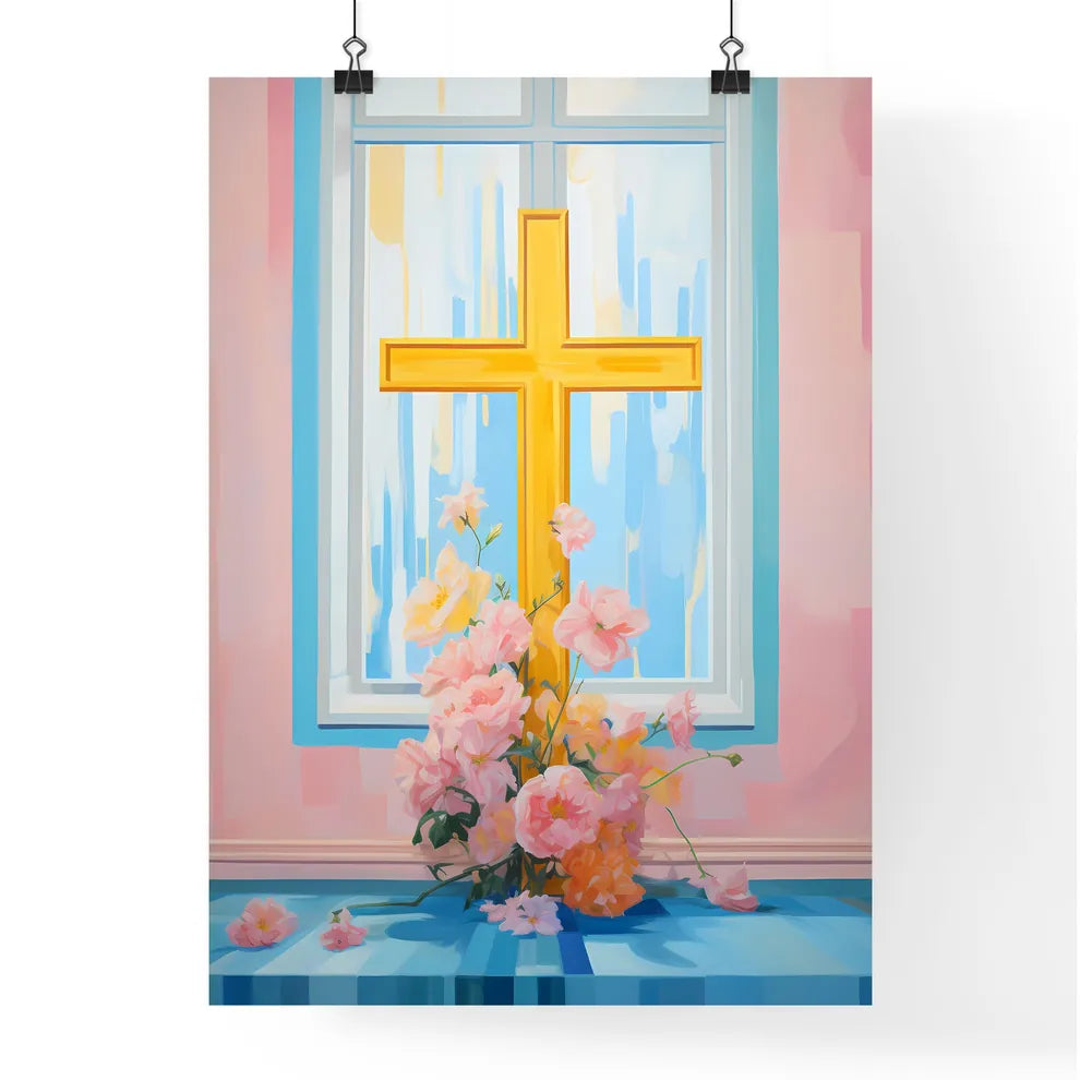 A Poster of a painting of a cross - A Painti Poster