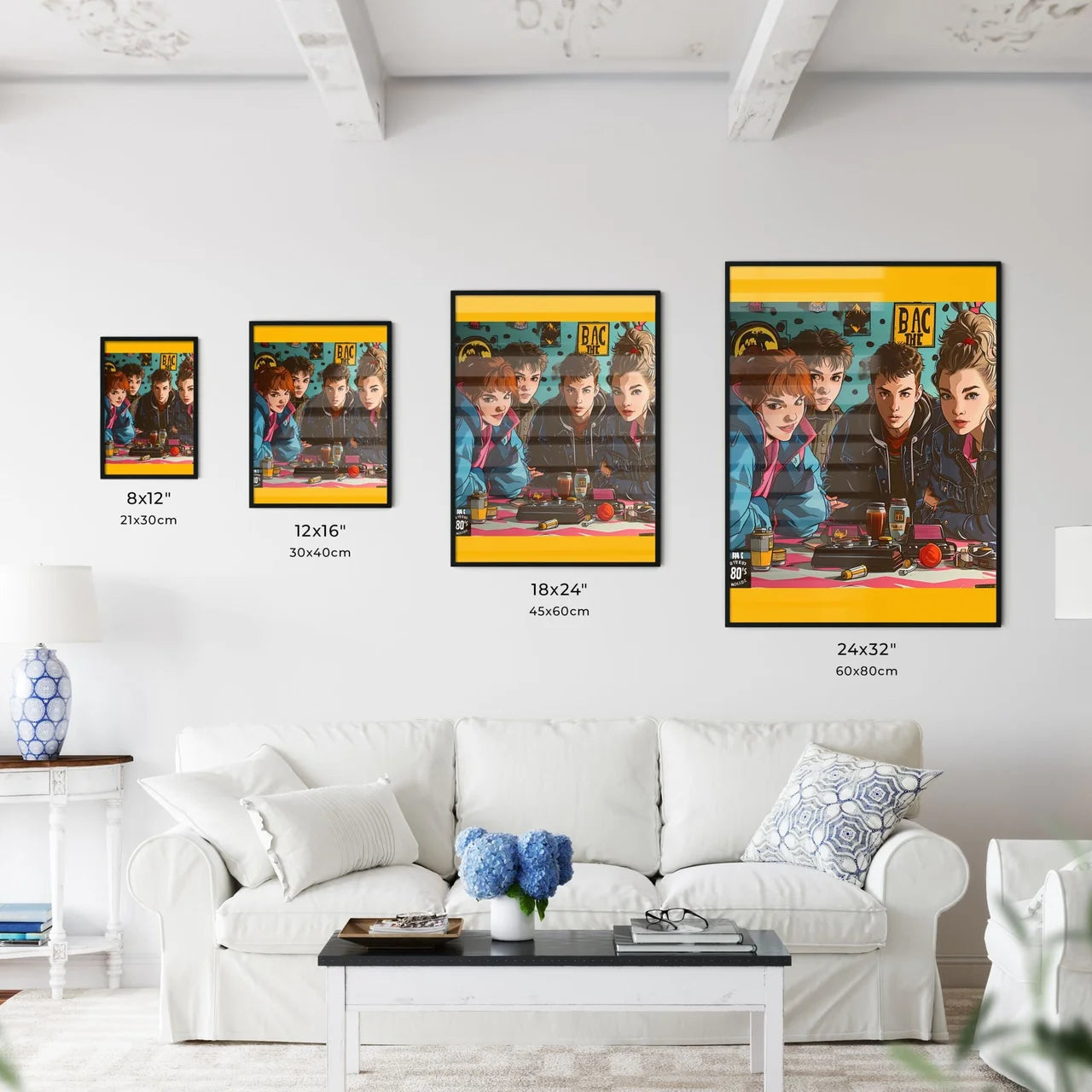 A Poster of 'back to the 80s'in a colorful b - Kitchen Hangings