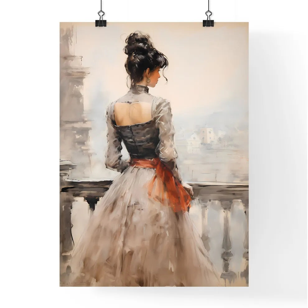 A Poster of rear view of woman with a victor Poster