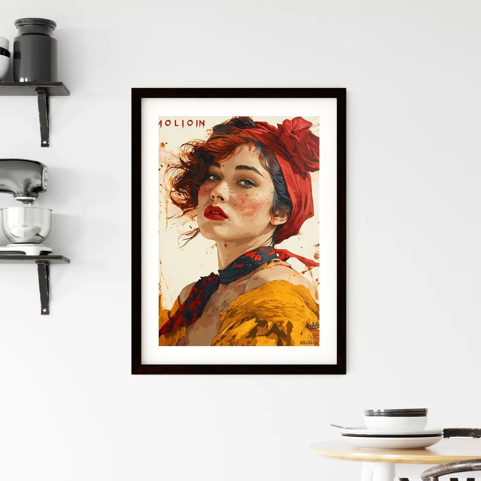 A Poster of moulon rouge advertisig from 192 Framed Print