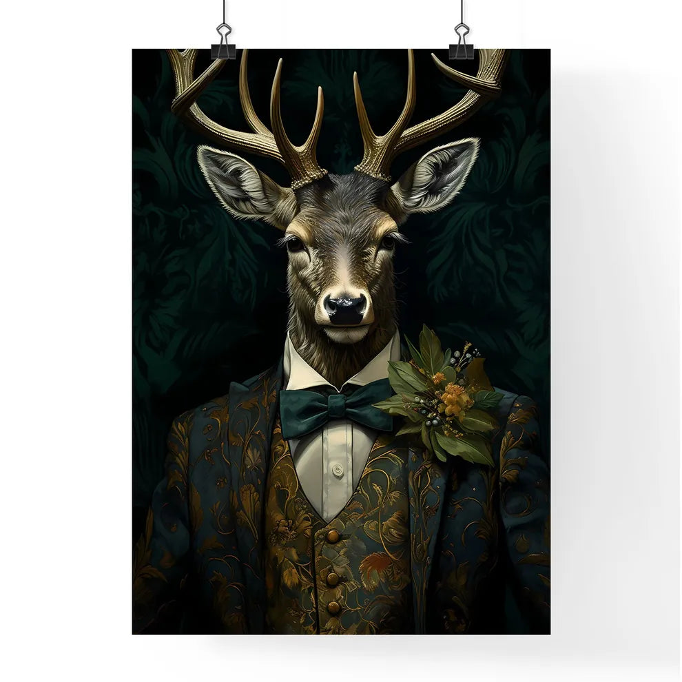A Poster of tweed tufas art stag painting  Poster