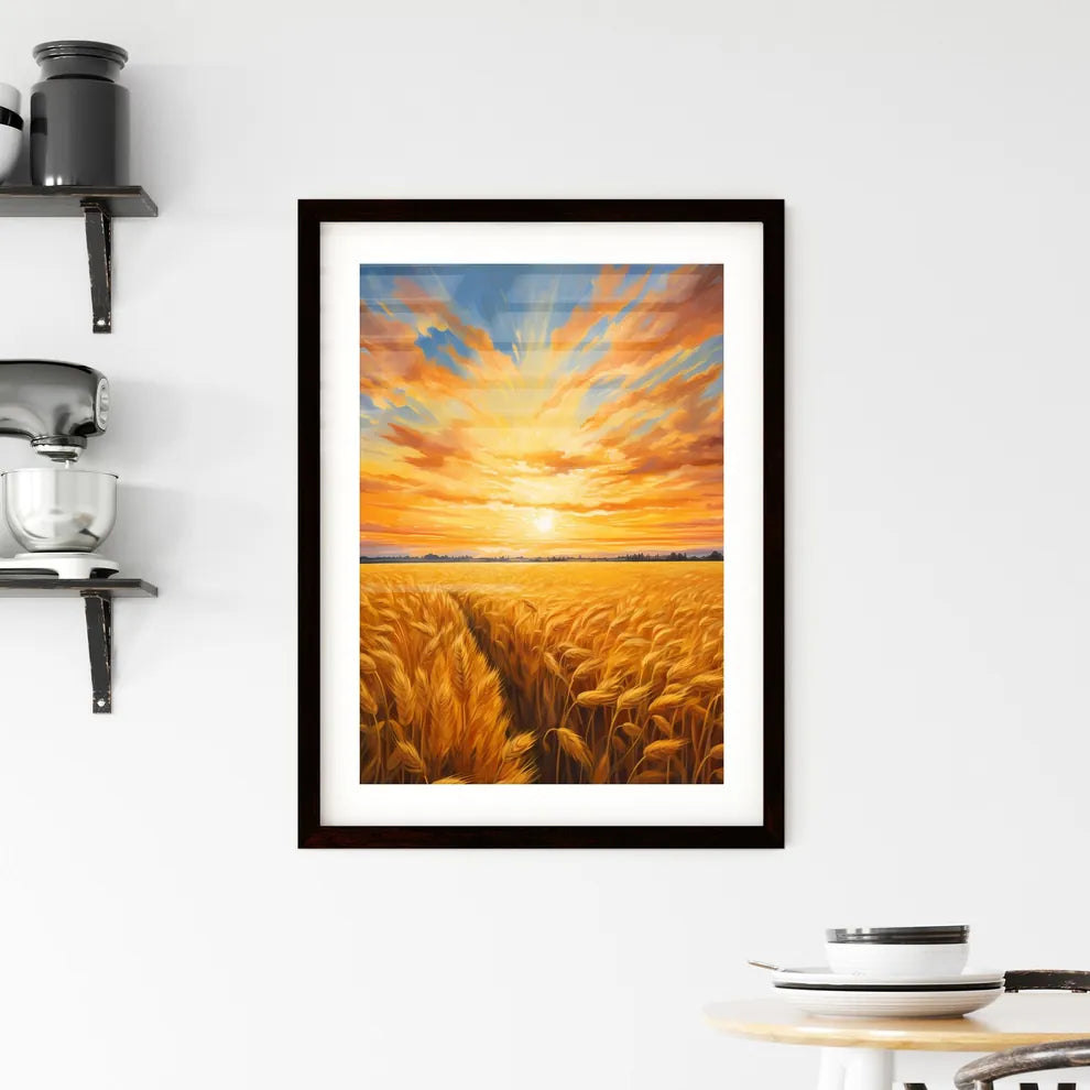 A Poster of An impressionist oil painting -  Framed Print