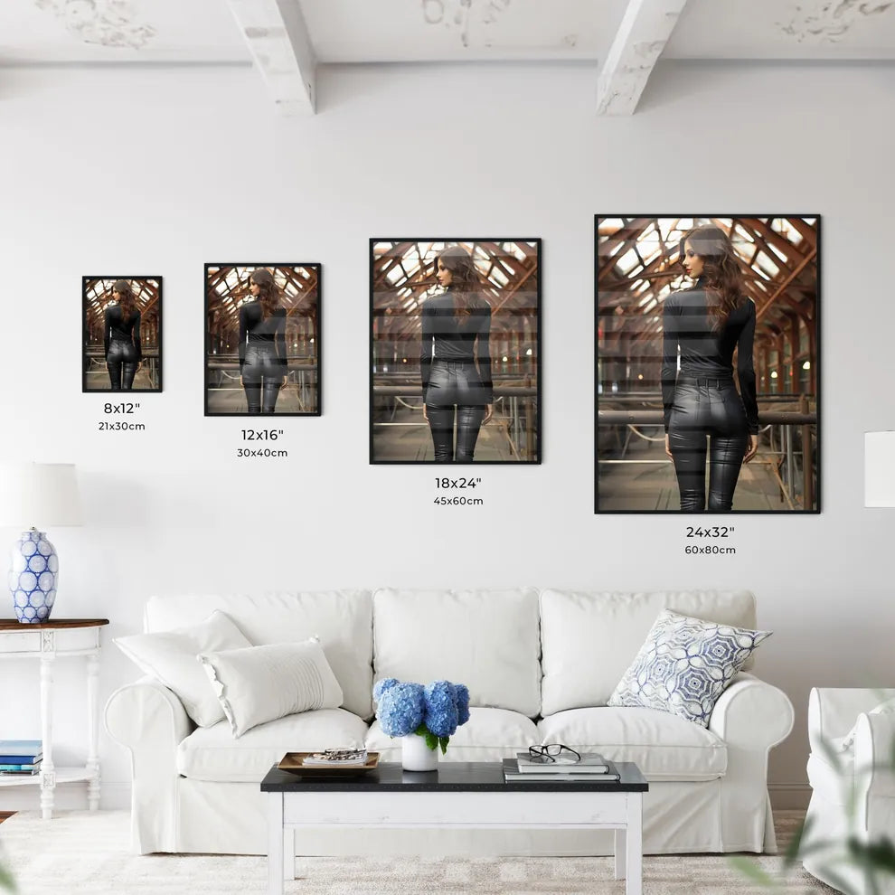 A Poster of full body back view - A Woman In - Kitchen Hangings