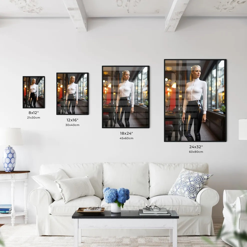 A Poster of beautiful upright standing lady  - Kitchen Hangings