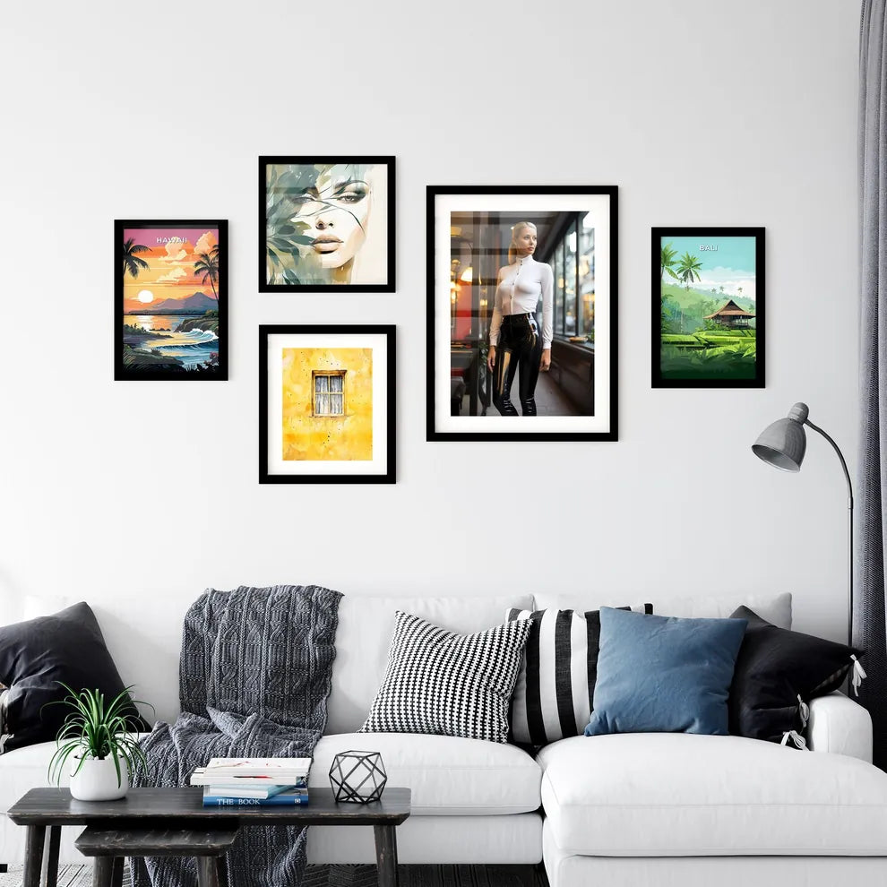 A Poster of beautiful upright standing lady  Wall Art