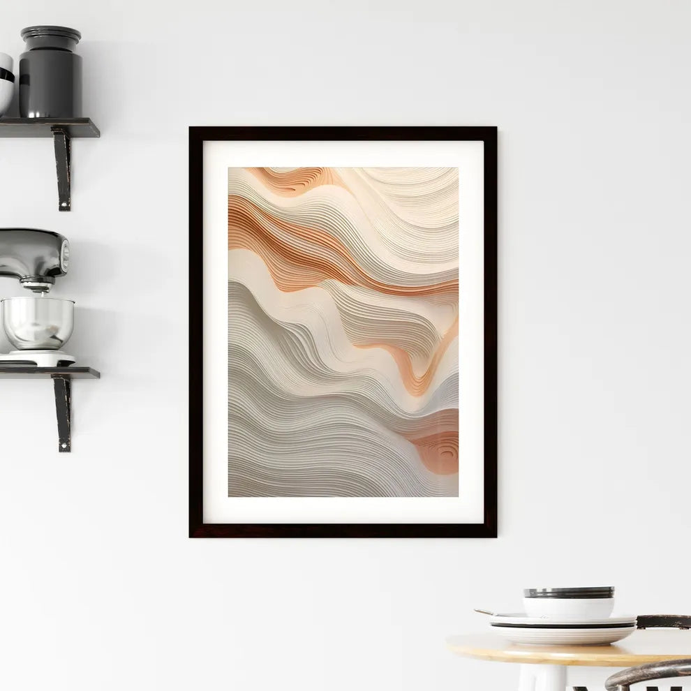 A Poster of handmade wall art - A White And  Framed Print