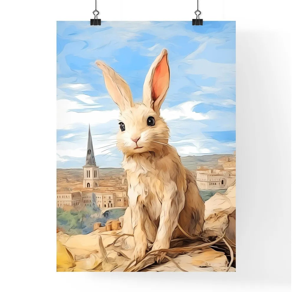 A Poster of funny easter rabbit  Poster