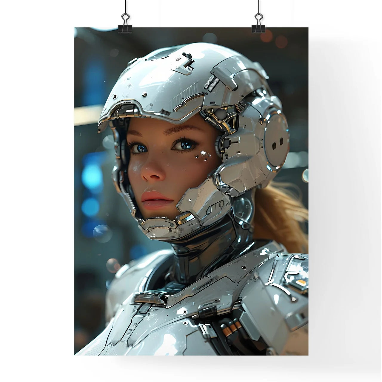 A Poster of a cyber-punk - A Woman Wear Poster