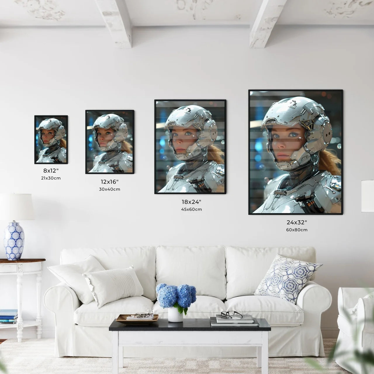 A Poster of a cyber-punk - A Woman Wear - Kitchen Hangings