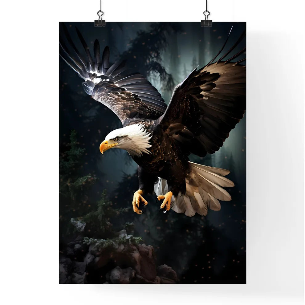 A Poster of An eagle flying upward  Poster