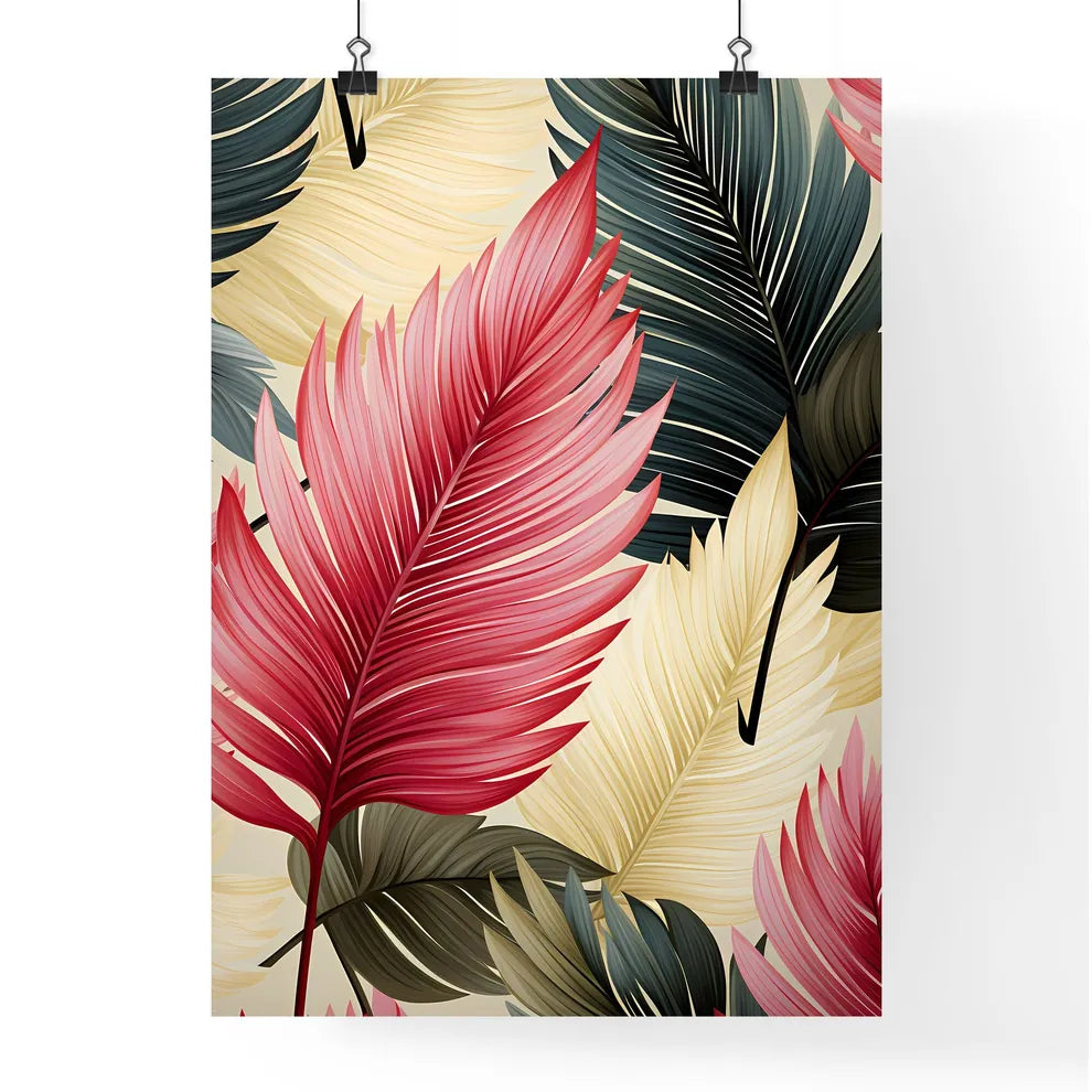 A Poster of green palm leaves  Poster