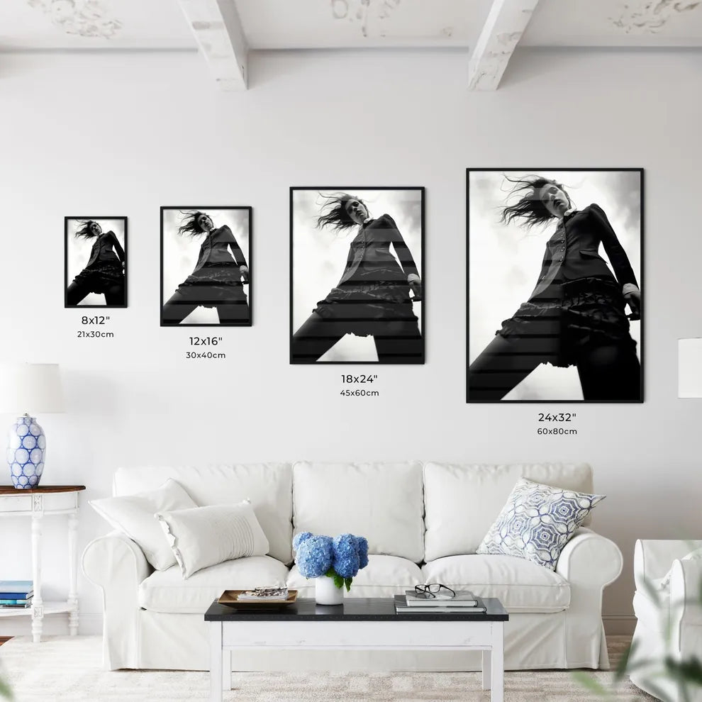 A Poster of girl model shooting low angle sh - Kitchen Hangings