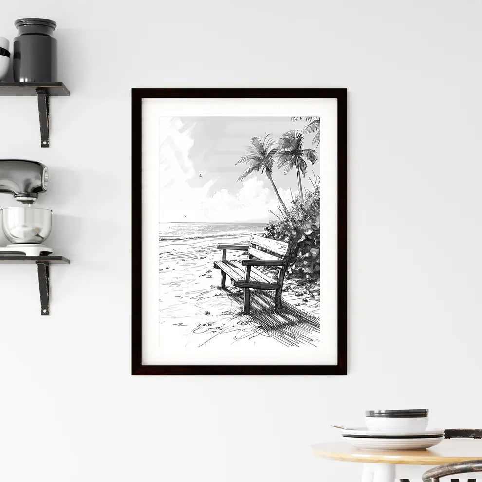 A Poster of coloring page for kids summer -  Framed Print