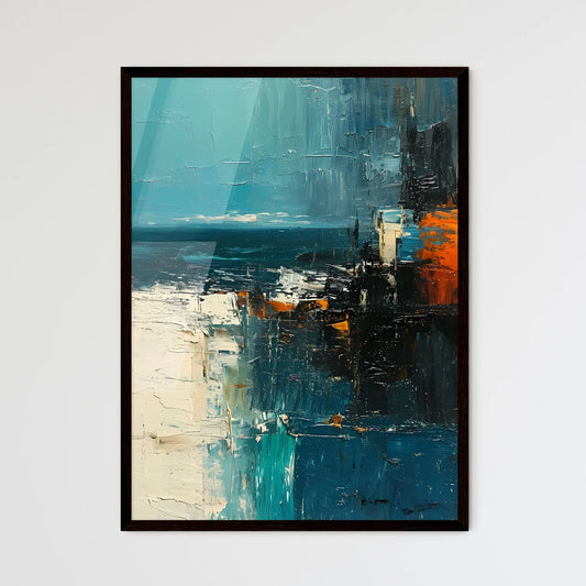 A Poster of Boho Green Minimalist poster pai - Framed Art Print