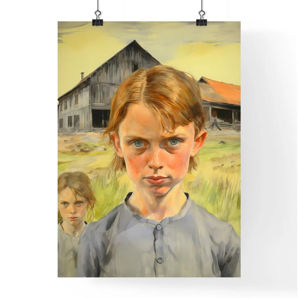 A Poster of In a country side - A Girl Looki Poster