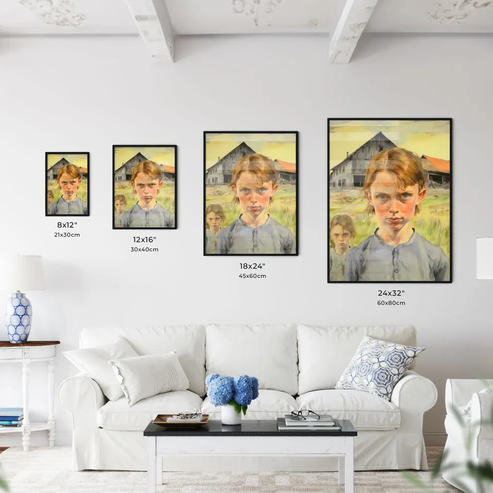 A Poster of In a country side - A Girl Looki - Kitchen Hangings