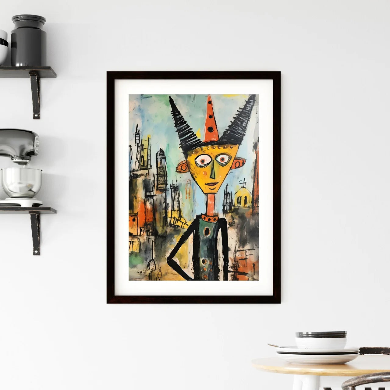 A Poster of Santas Elf - A Painting Of A Man In A Hat Custom Print