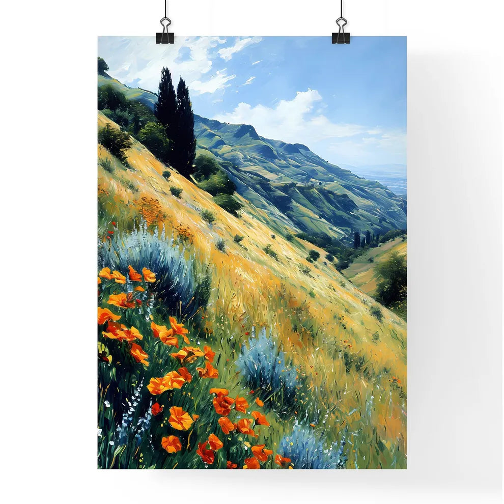 A Poster of impressionistic landscape in Sou Poster