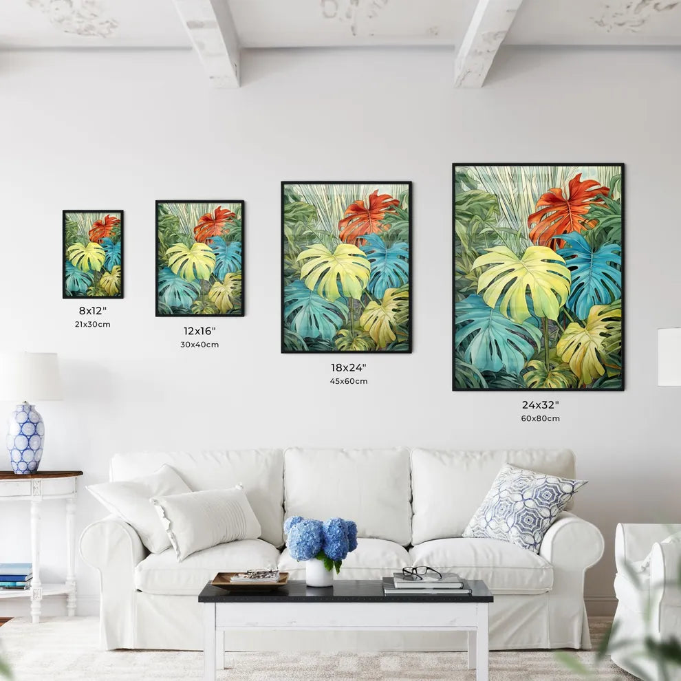 A Poster of tropical leaves - A Group Of C - Kitchen Hangings