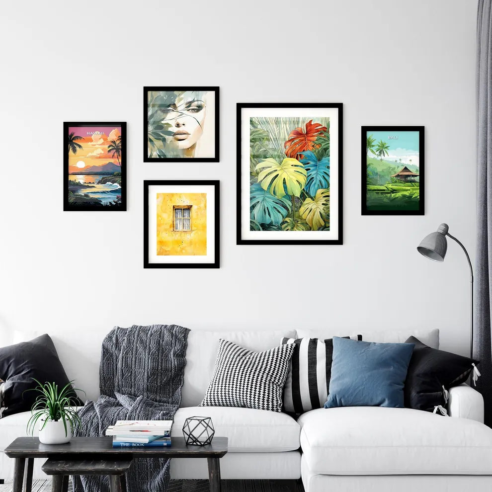 A Poster of tropical leaves - A Group Of C Wall Art