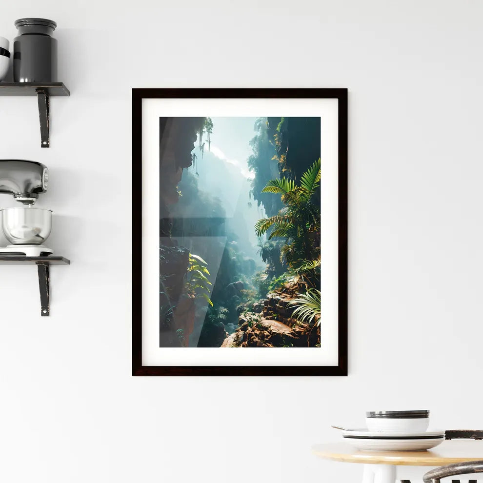 A Poster of Rainforests landscape  Framed Print
