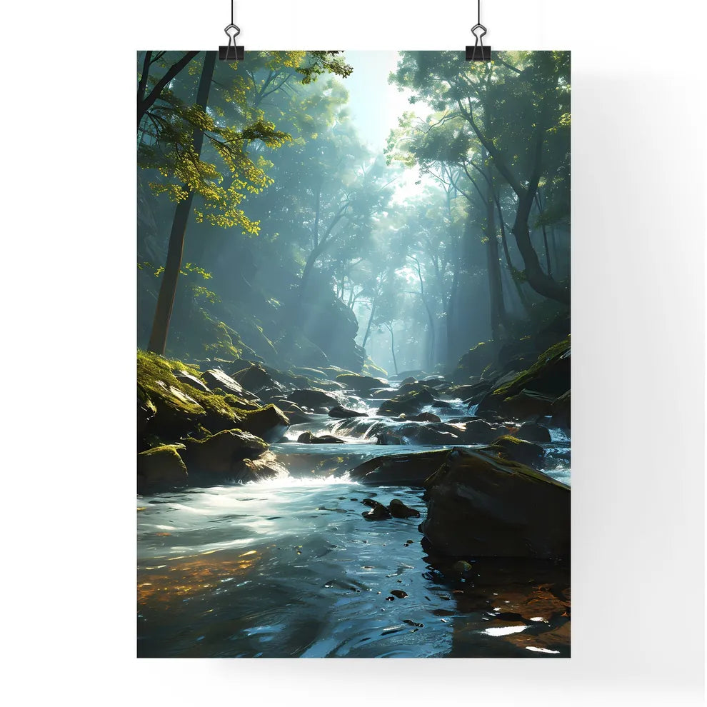 A Poster of Rainforests landscape - A River  Poster