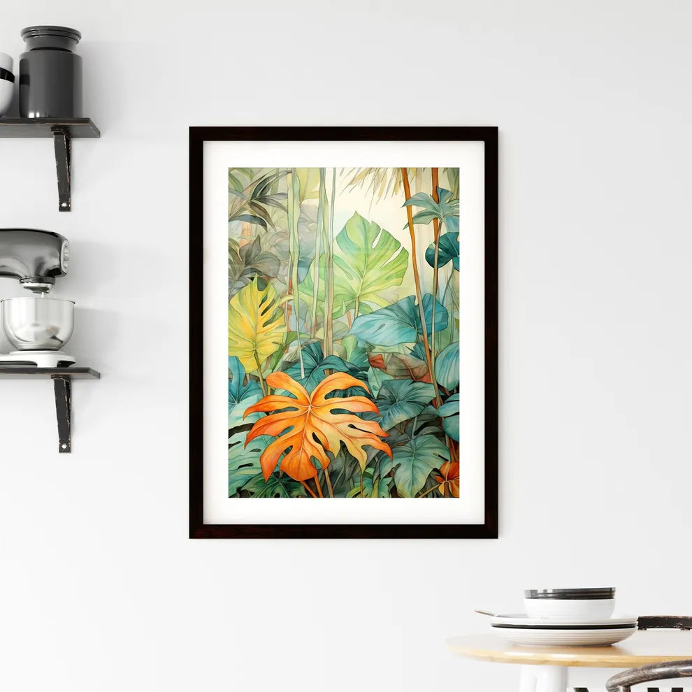 A Poster of tropical leaves - A Painting O Framed Print