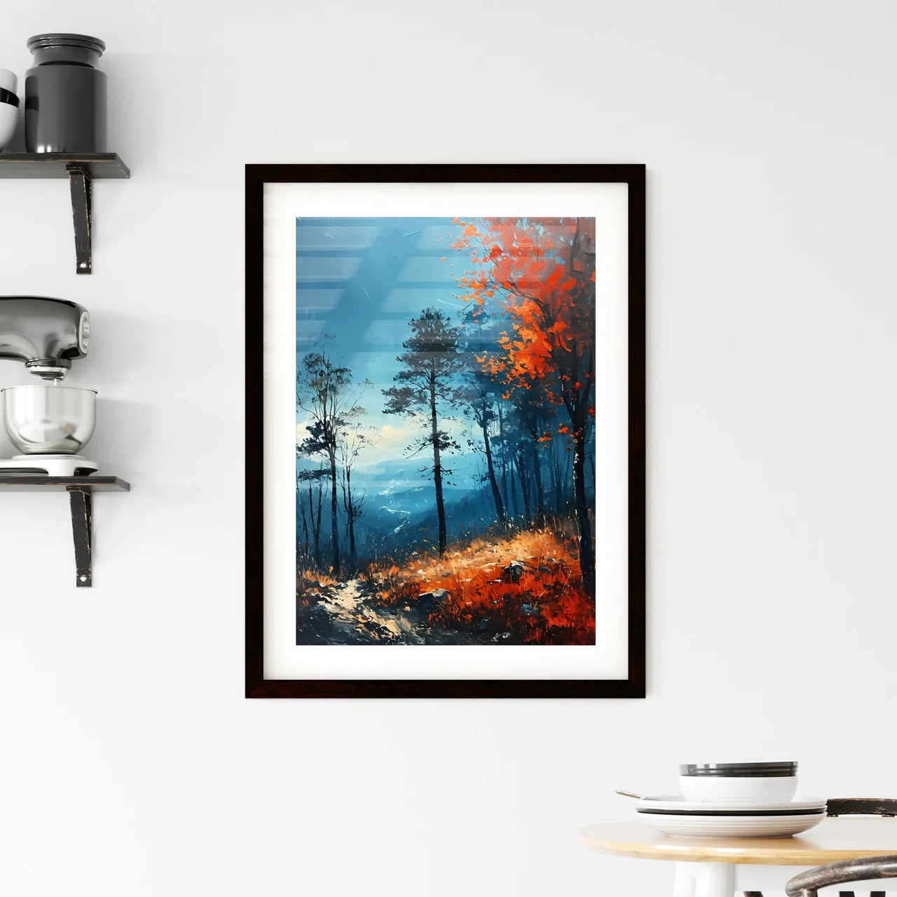 A Poster of impressionistic landscape in Sou Framed Print
